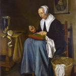 J._van_der_Aeck_An_Old_Woman_seated_sewing_1655