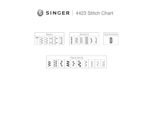 Singer 4423 Stitch Chart