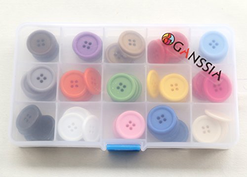  GANSSIA 11/32 Inch (9mm) Very Small Buttons Tiny Size Sewing  Flatback Resin Buttons 10 Colors Multi-Colored Pack of 750 with Box :  Clothing, Shoes & Jewelry