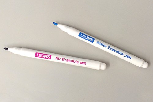 LEONIS Water Erasable Fabric Marking Pen & Disappearing Ink Fabric Marking  Pen Set [ 91620 ]